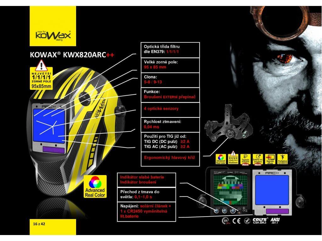 Svářecí kukla samostmívací KOWAX KWX820ARC++